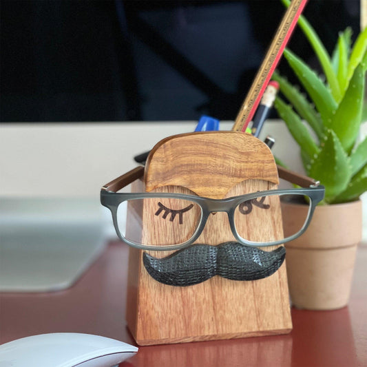Moustache Eyeglass and Pen holder Combo - Asha Handicrafts