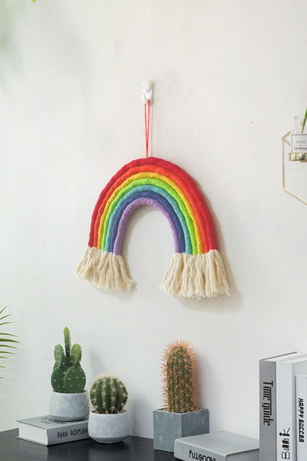 Rainbow Fringe Trim Wall Hanging Decor - Flyclothing LLC
