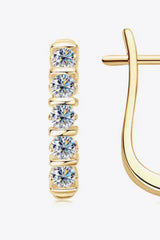 Moissanite 925 Sterling Silver Earrings - Trendsi - Flyclothing LLC