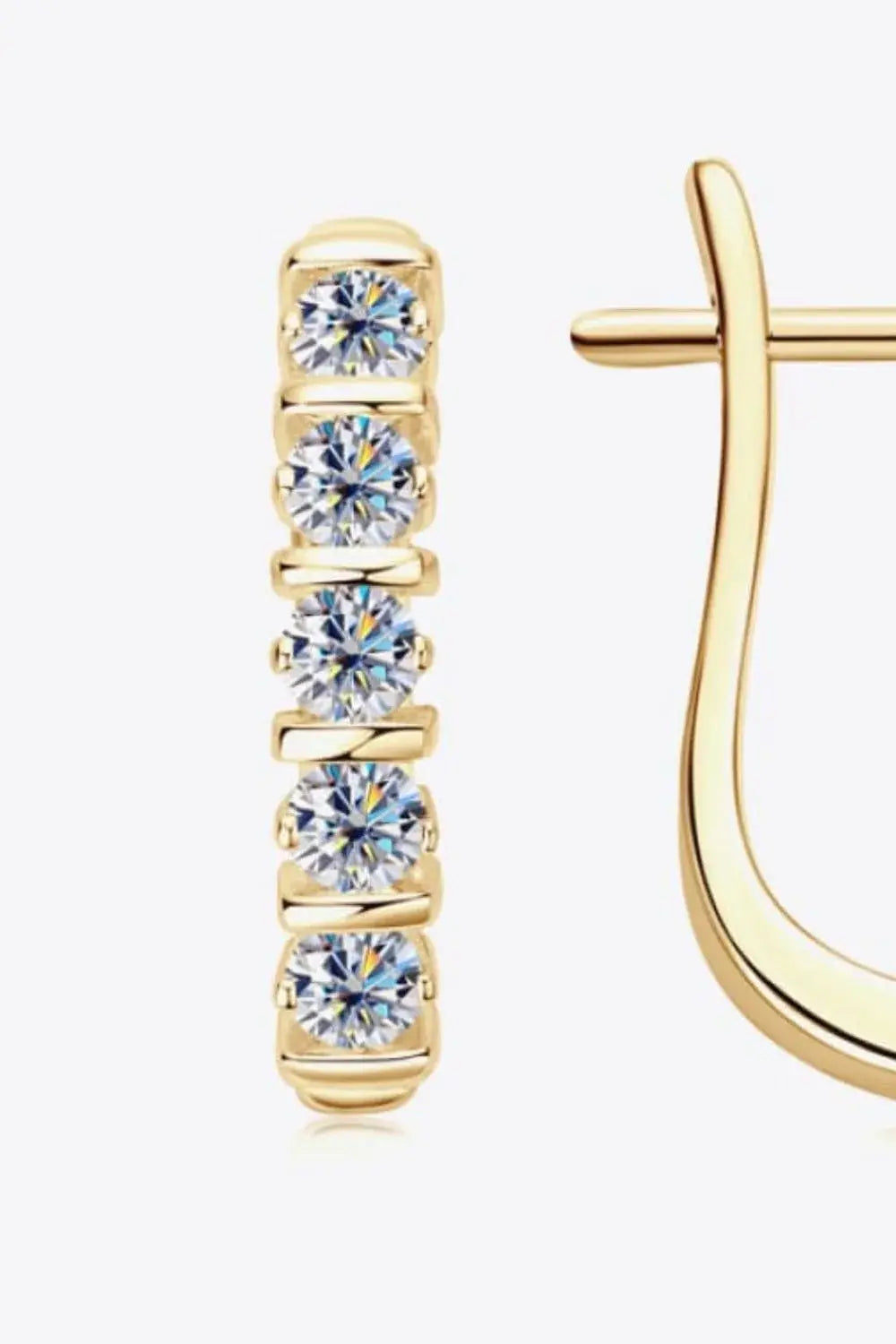 Moissanite 925 Sterling Silver Earrings - Trendsi - Flyclothing LLC
