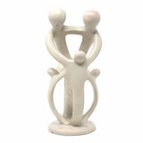 Natural Soapstone Family Sculpture - 2 Parents, 3 Children - Smolart - Smolart