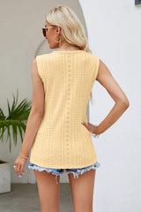 Spliced Lace V-Neck Tank - Trendsi - Flyclothing LLC