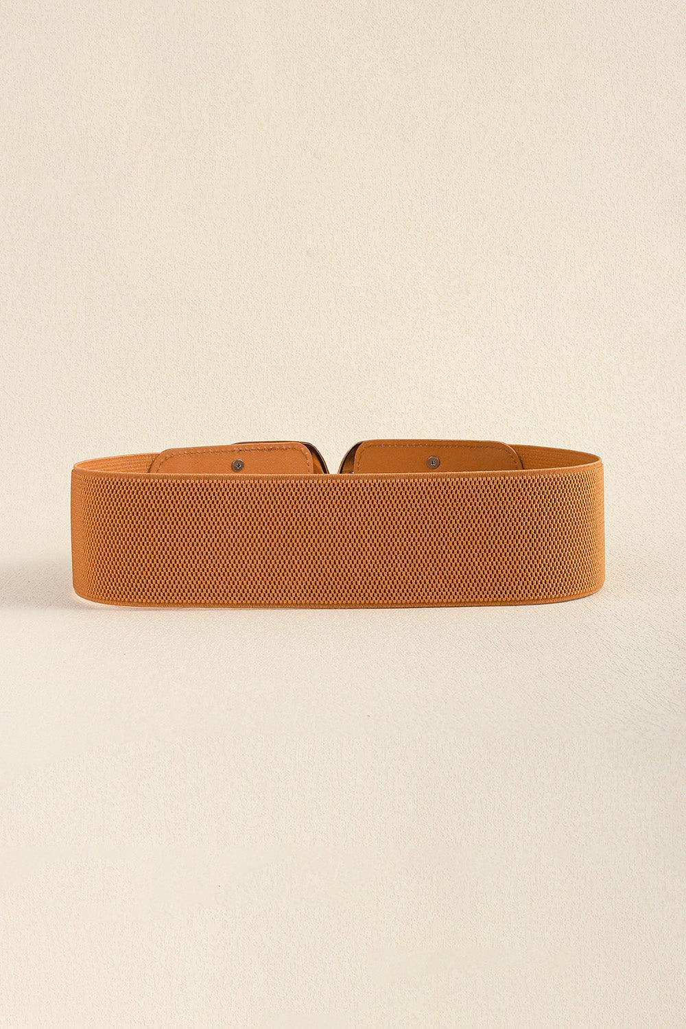 Zinc Alloy Buckle Elastic Wide Belt - Trendsi - Flyclothing LLC