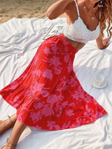 Printed Elastic Waist Skirt - Trendsi - Flyclothing LLC
