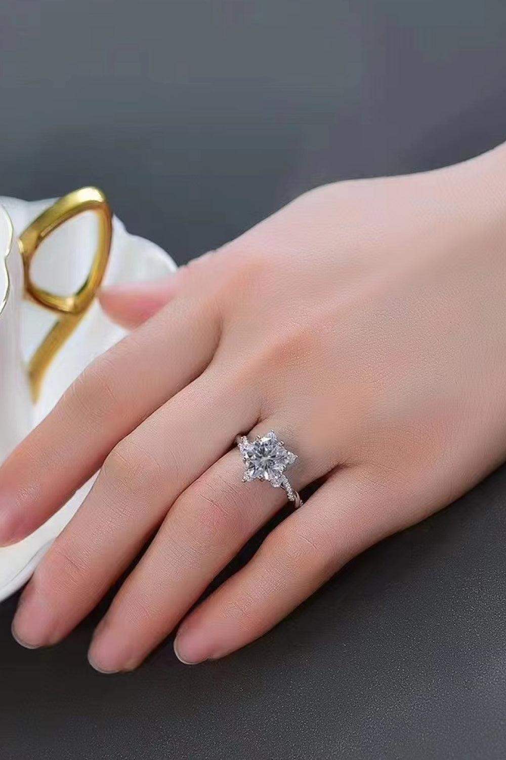 Moissanite Twisted Ring - Trendsi - Flyclothing LLC