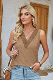 Lace Detail V-Neck Tank - Trendsi - Flyclothing LLC