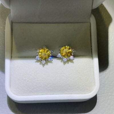 2 Carat Moissanite 925 Sterling Silver Stud Earrings - Trendsi - Flyclothing LLC