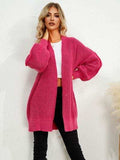 Open Front Dropped Shoulder Cardigan - Trendsi - Flyclothing LLC