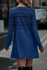 Printed Round Neck Long Sleeve T-Shirt - Trendsi