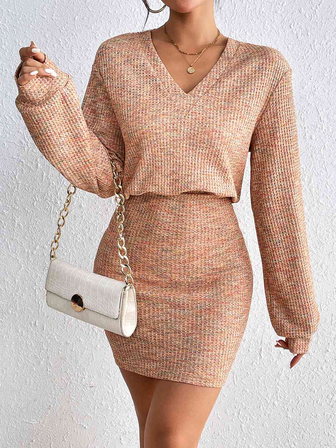 Lace Detail V-Neck Mini Dress - Trendsi - Flyclothing LLC