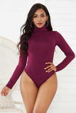 Turtleneck Long Sleeve Bodysuit - Trendsi - Flyclothing LLC