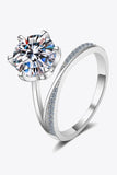 3 Carat Moissanite 6-Prong Ring - Trendsi
