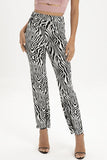 Zebra Print Straight Leg Pants - Flyclothing LLC