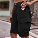 Denim Cargo Shorts with Pockets - Trendsi - Flyclothing LLC