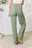 RISEN Full Size Raw Hem Wide-Leg Jeans - Trendsi