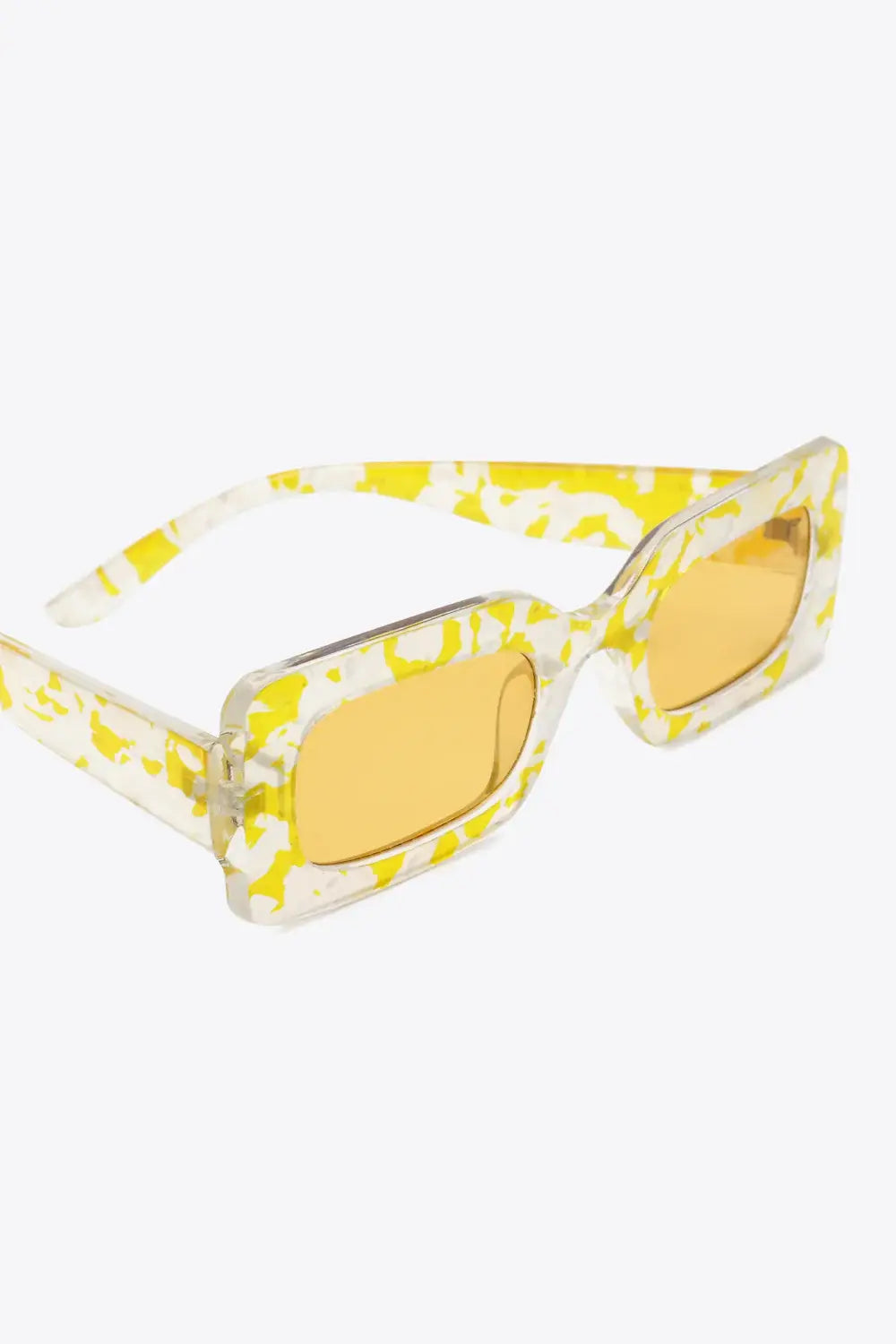 Tortoiseshell Rectangle Polycarbonate Sunglasses - Trendsi - Flyclothing LLC