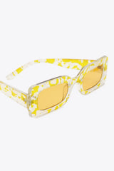 Tortoiseshell Rectangle Polycarbonate Sunglasses - Trendsi - Flyclothing LLC
