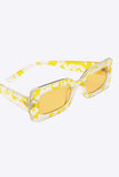 Tortoiseshell Rectangle Polycarbonate Sunglasses - Trendsi - Flyclothing LLC