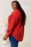 Heimish Cozy Girl Full Size Button Down Shacket - Trendsi