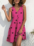 Decorative Button V-Neck Sleeveless Dress - Trendsi - Flyclothing LLC