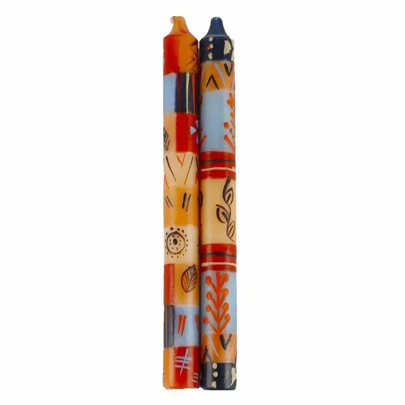 Hand Painted Candles in Uzushi Design (pair of tapers) - Nobunto - Nobunto - Flyclothing LLC