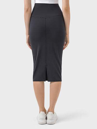 Slit Wrap Active Skirt - Trendsi - Flyclothing LLC