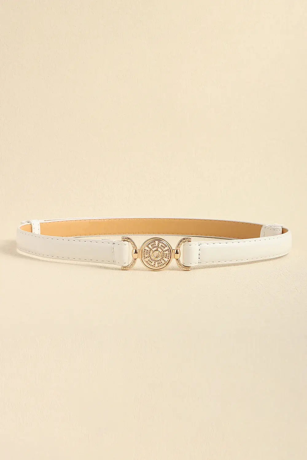 Rhinestone Decor PU Leather Belt - Trendsi - Flyclothing LLC