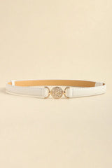 Rhinestone Decor PU Leather Belt - Trendsi - Flyclothing LLC