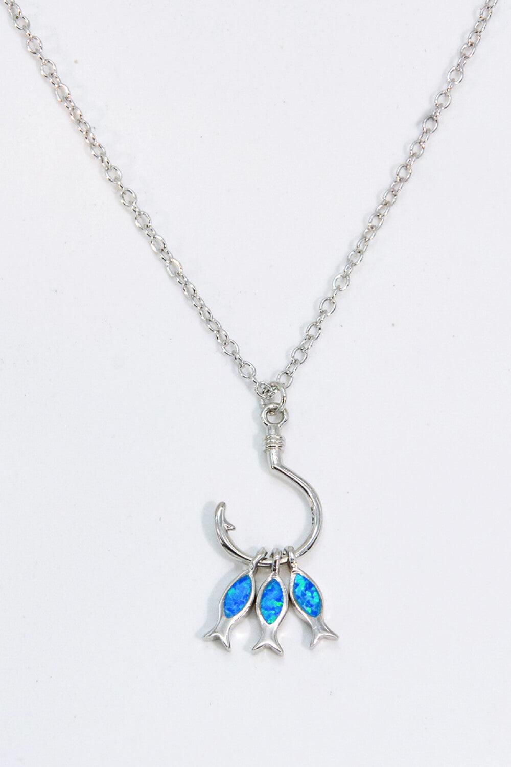Opal Fish 925 Sterling Silver Necklace - Flyclothing LLC