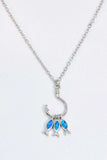 Opal Fish 925 Sterling Silver Necklace - Trendsi - Flyclothing LLC