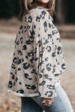 Plus Size Leopard V-Neck Dropped Shoulder T-Shirt - Trendsi - Flyclothing LLC