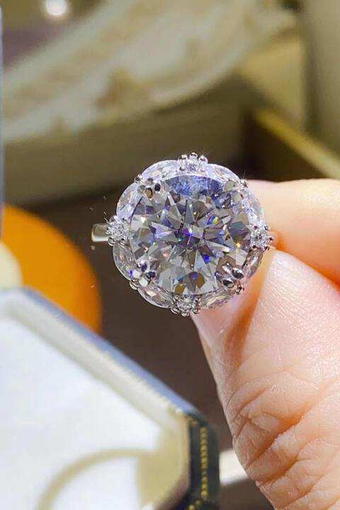 5 Carat Moissanite 925 Sterling Silver Ring - Trendsi - Flyclothing LLC