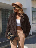 Plush Open Front Dropped Shoulder Jacket - Trendsi - Flyclothing LLC