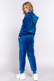 ACTIVE BASIC Faux Fur Zip Up Long Sleeve Hoodie and Joggers Set - Trendsi - Flyclothing LLC