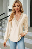 V-Neck Long Sleeve T-Shirt - Trendsi - Flyclothing LLC