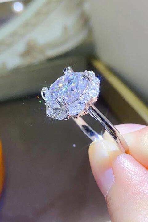 5 Carat Moissanite 925 Sterling Silver Ring - Trendsi - Flyclothing LLC