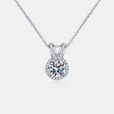 1 Carat Moissanite Rabbit Ears Shape Pendant Necklace - Trendsi - Flyclothing LLC