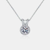 1 Carat Moissanite Rabbit Ears Shape Pendant Necklace - Trendsi - Flyclothing LLC
