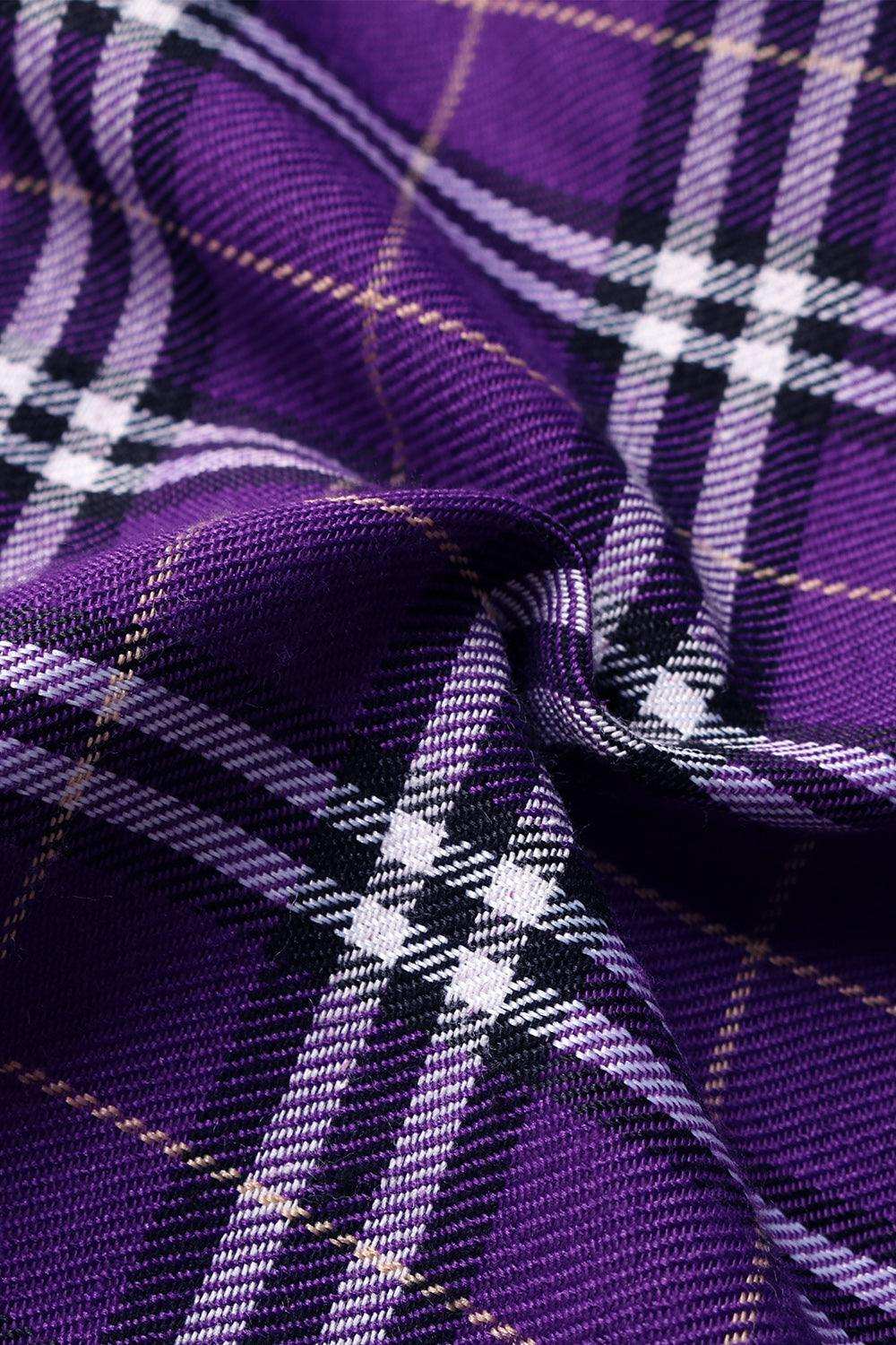 Plaid Straight Leg Overalls - Trendsi - Flyclothing LLC