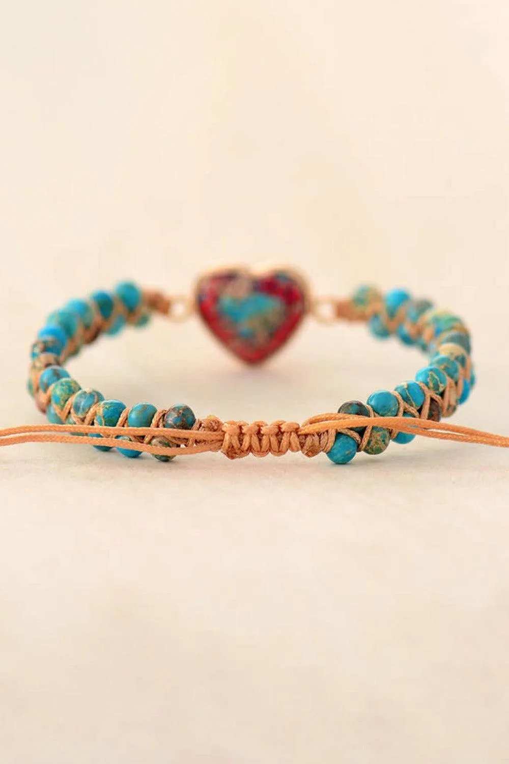Handmade Heart Shape Natural Stone Bracelet - Trendsi - Flyclothing LLC