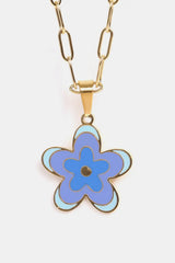 Flower Pendant Stainless Steel Necklace - Trendsi - Flyclothing LLC