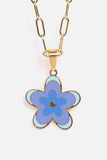Flower Pendant Stainless Steel Necklace - Trendsi - Flyclothing LLC