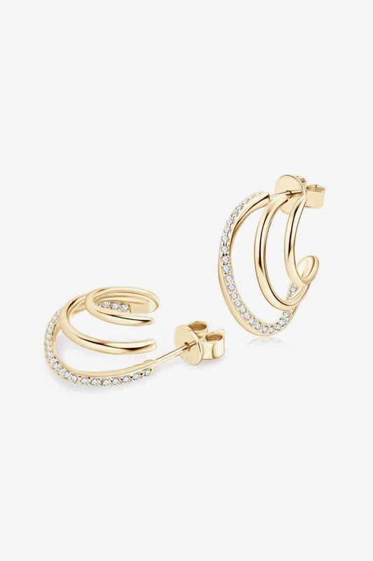 Moissanite 925 Sterling Silver Earrings - Flyclothing LLC