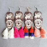 Spider Grandma Tassel Detail Dangle Earrings - Trendsi - Flyclothing LLC