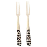 Long Batik Bone Appetizer Forks, Set of 2 - Jedando