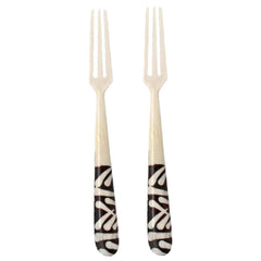 Long Batik Bone Appetizer Forks, Set of 2 - Jedando