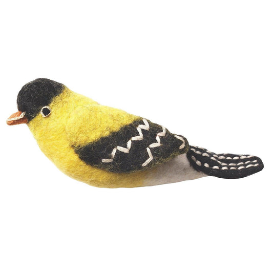 Felt Bird Garden Ornament - Goldfinch - Wild Woolies (G) - Flyclothing LLC