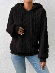 Drawstring Long Sleeve Hoodie - Trendsi