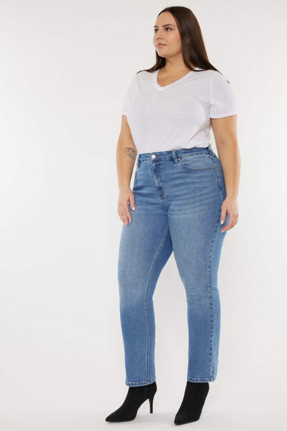 Kancan Full Size Cat's Whiskers High Waist Jeans - Trendsi - Flyclothing LLC