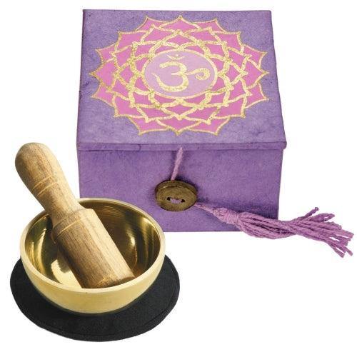 Mini Meditation Bowl Box: 2" Crown Chakra - DZI (Meditation) - DZI (Meditation) - Flyclothing LLC